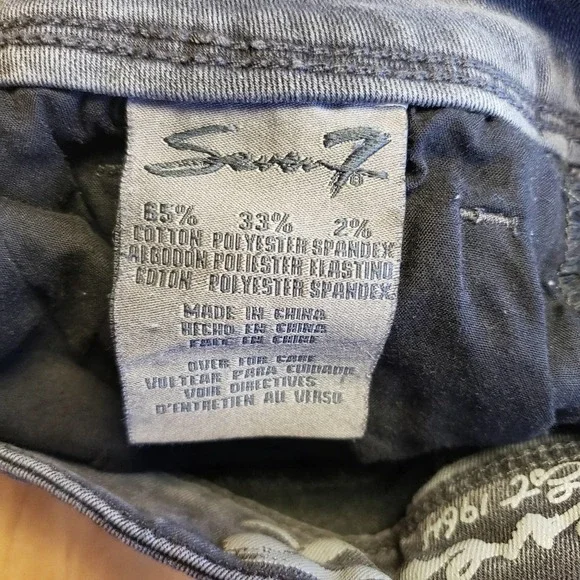 SEVEN STAR EMBELISHED STRAIGHT LEG JEANS SIZE 8 - Picture 2 of 4